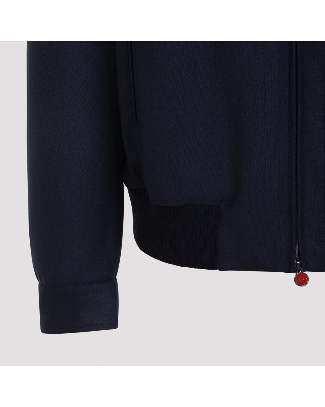 Kiton Blue Zip-Up Bomber Jacket for men