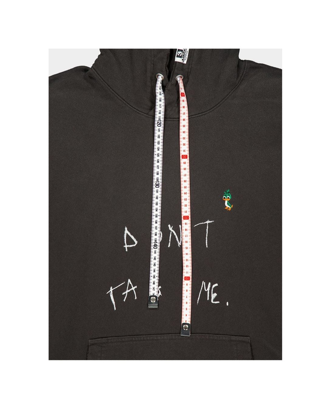Maison Mihara Yasuhiro Black Don'T Tag Me. Printed Hoodie for men