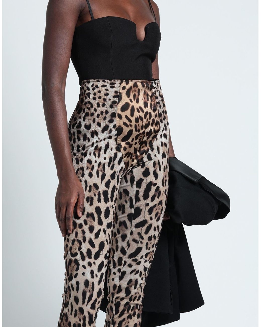 Dolce & Gabbana Multicolor Leopard Print Casual Trousers