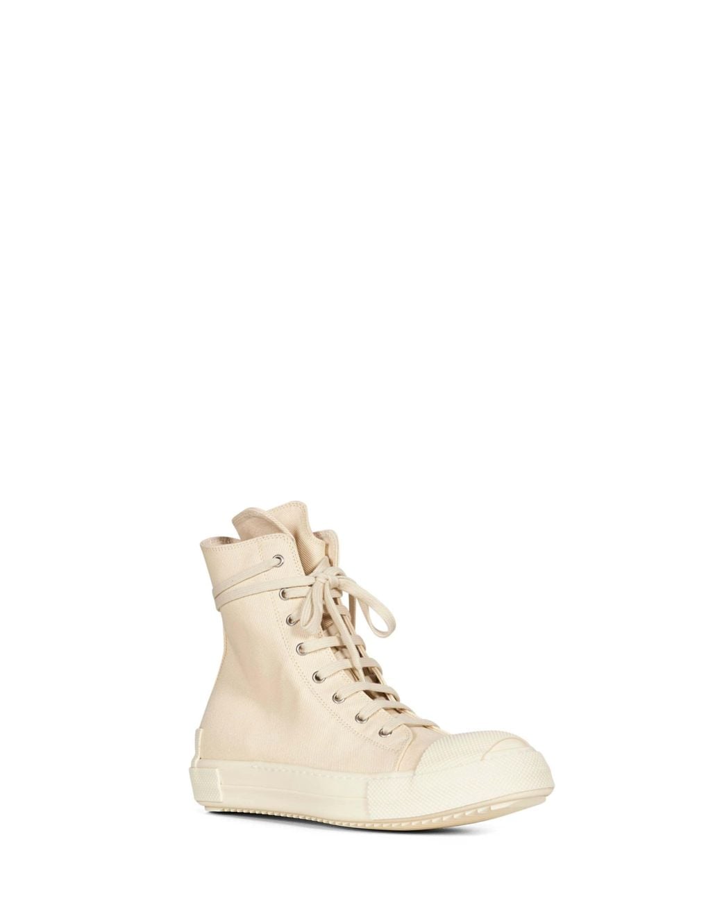Rick Owens Natural Lace-Up High-Top Casual Shoes for men