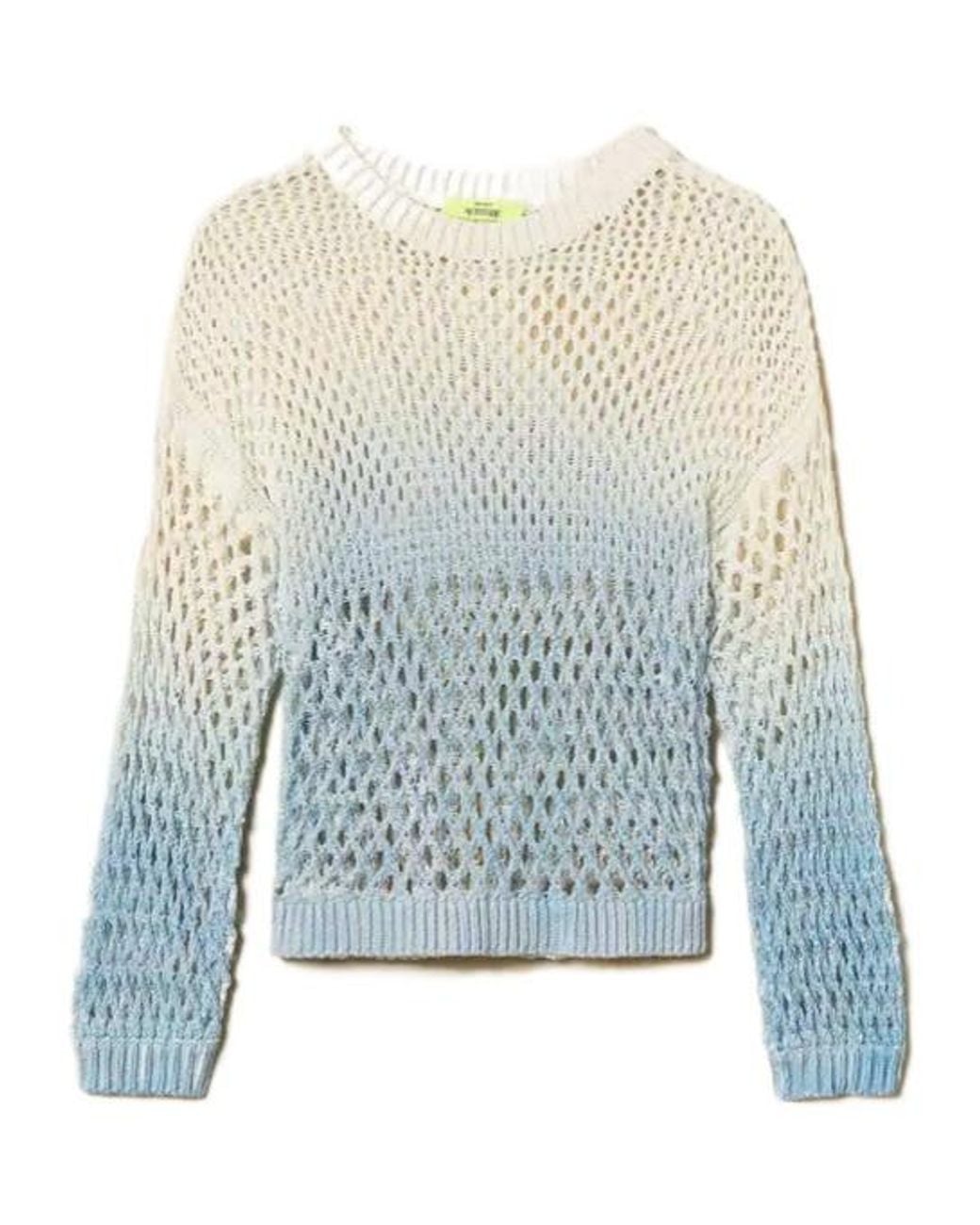 Twinset Blue X Myfo Open-Knit Top