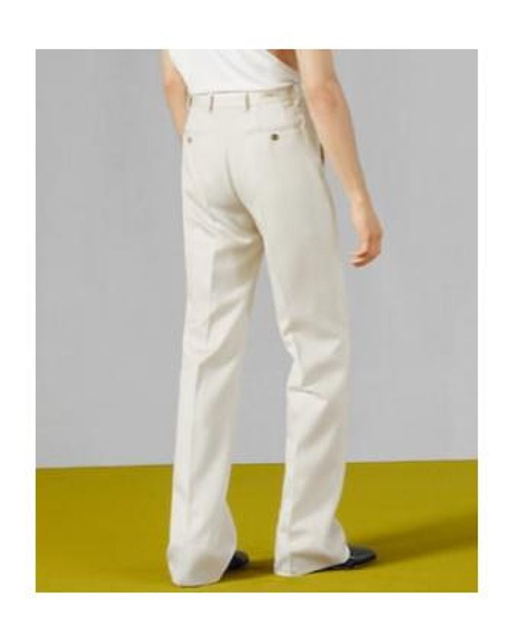 Gucci White Log Patch Tailored Trousers for men