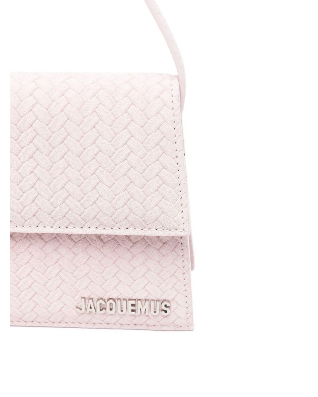Jacquemus Pink Logo Plaque Flap Shoulder Bag