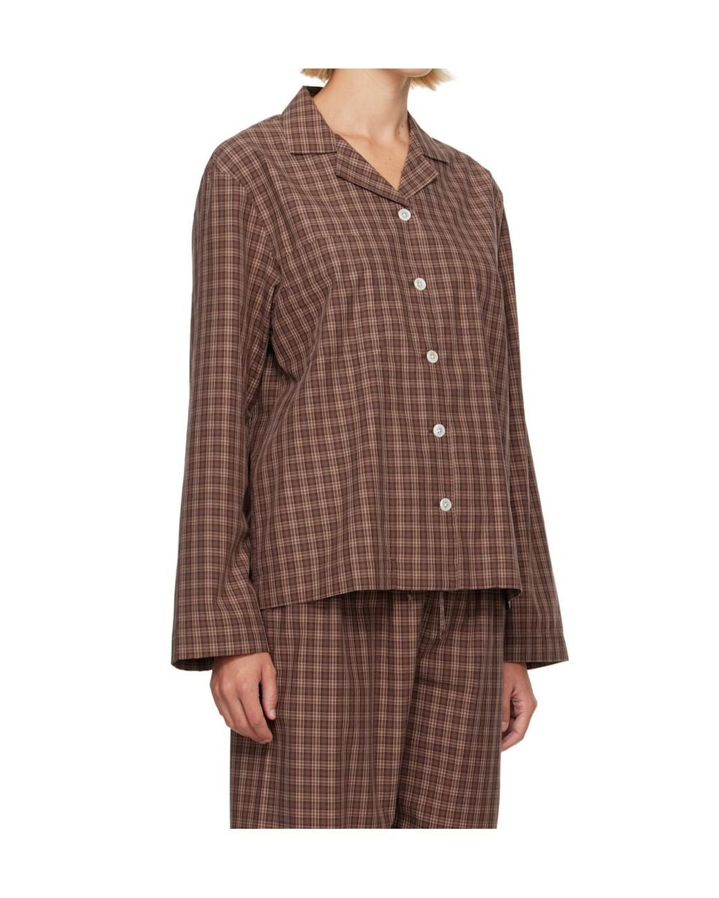 Tekla Brown Plaid Pajamas