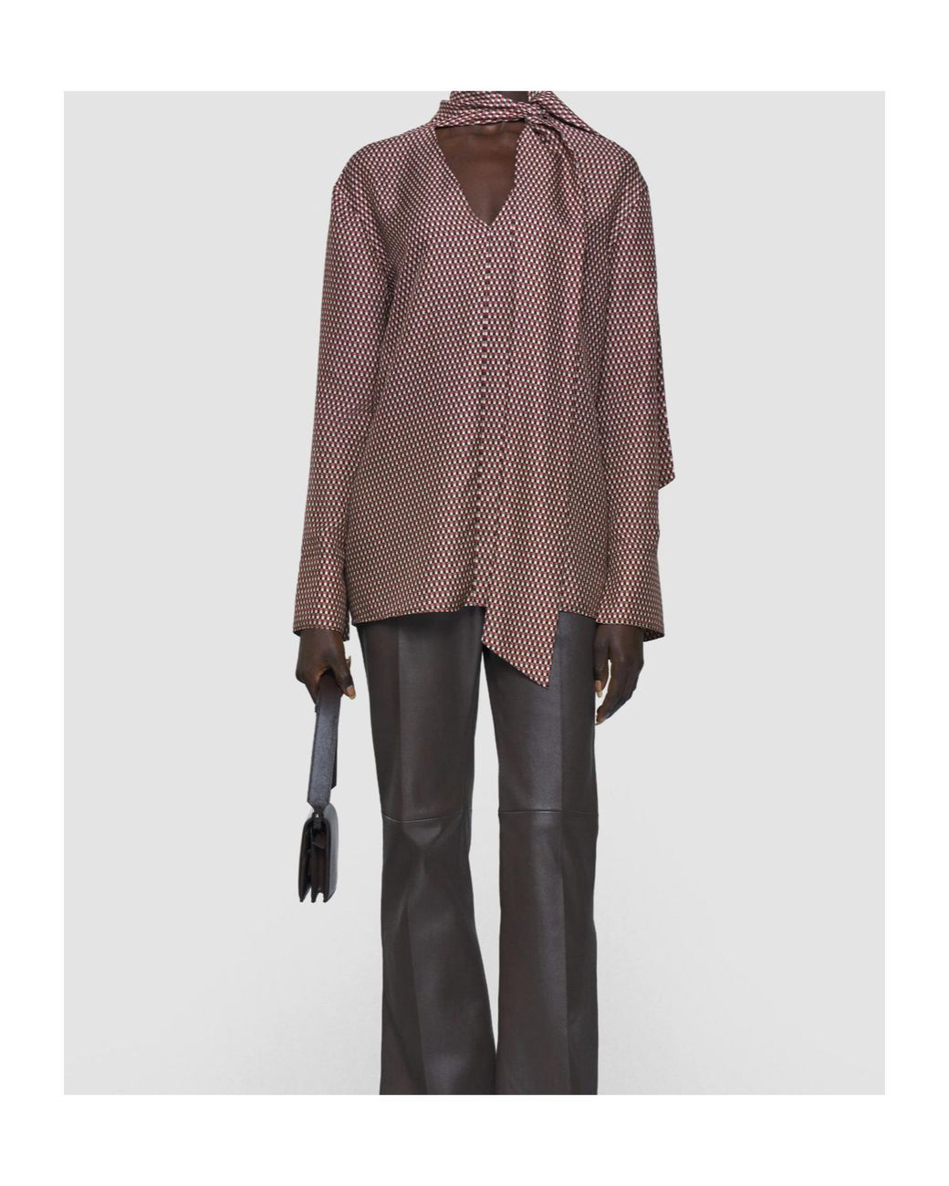 Joseph Brown Adele Printed Silk Blend Blouse