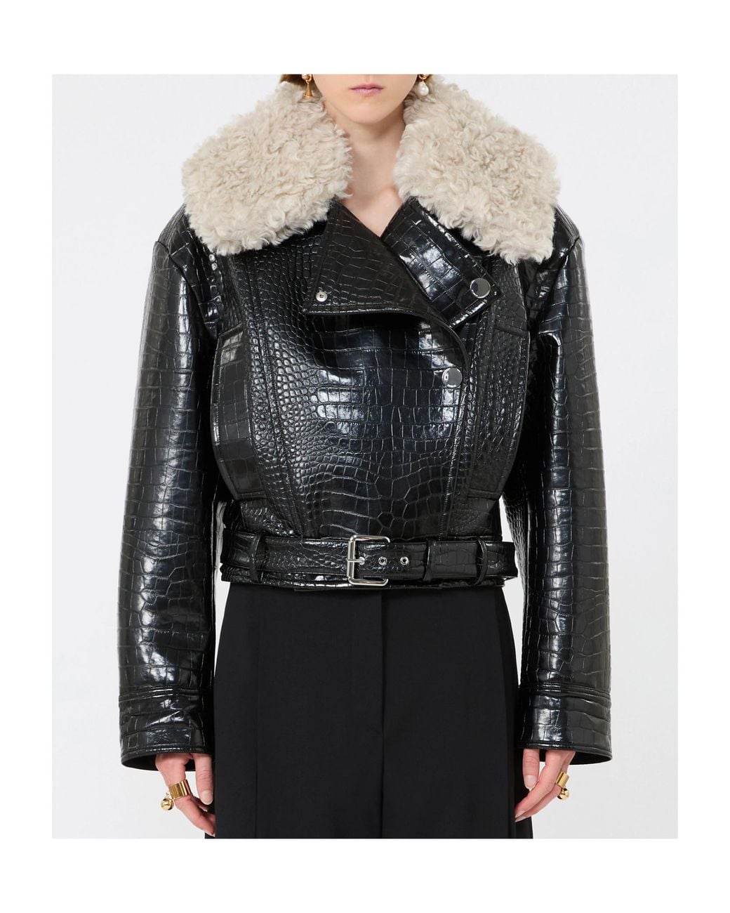 Sportmax Black Armonioso Embossed Jacket