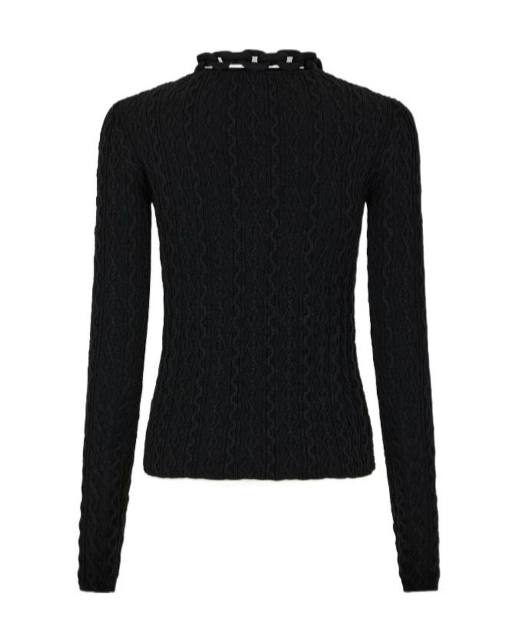 Rabanne Black Rabanne Chain-Detail High Neck Jumper