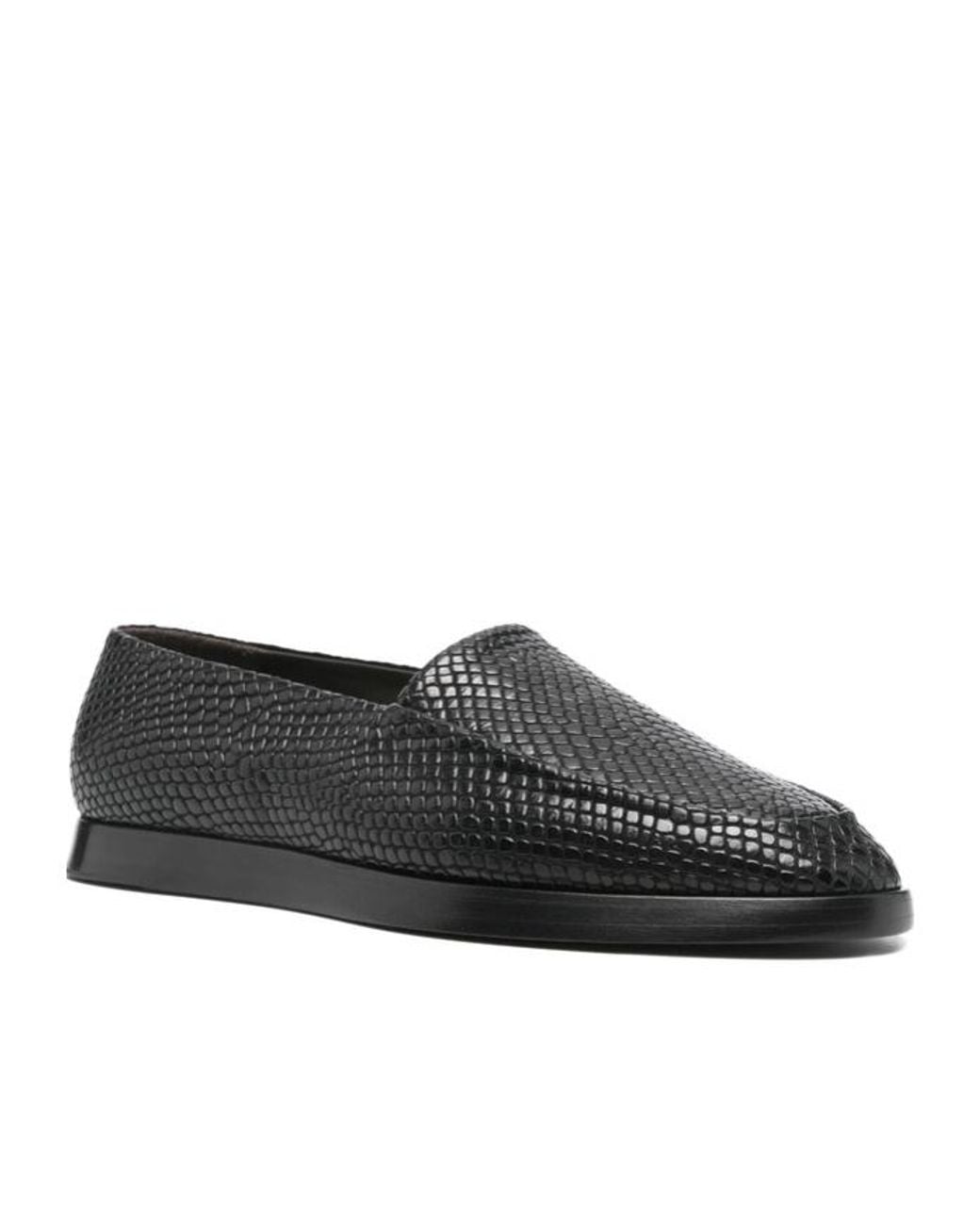 Fear Of God Black Embossed Slip-On Loafers for men