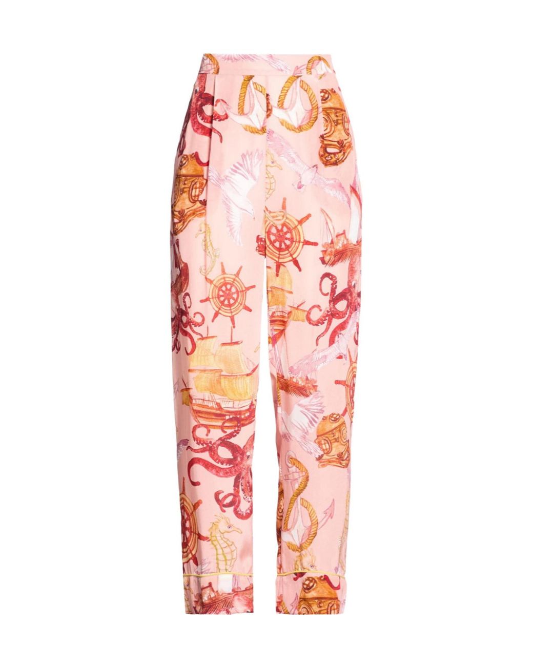 Farm Rio Red Colorful Casual Pants