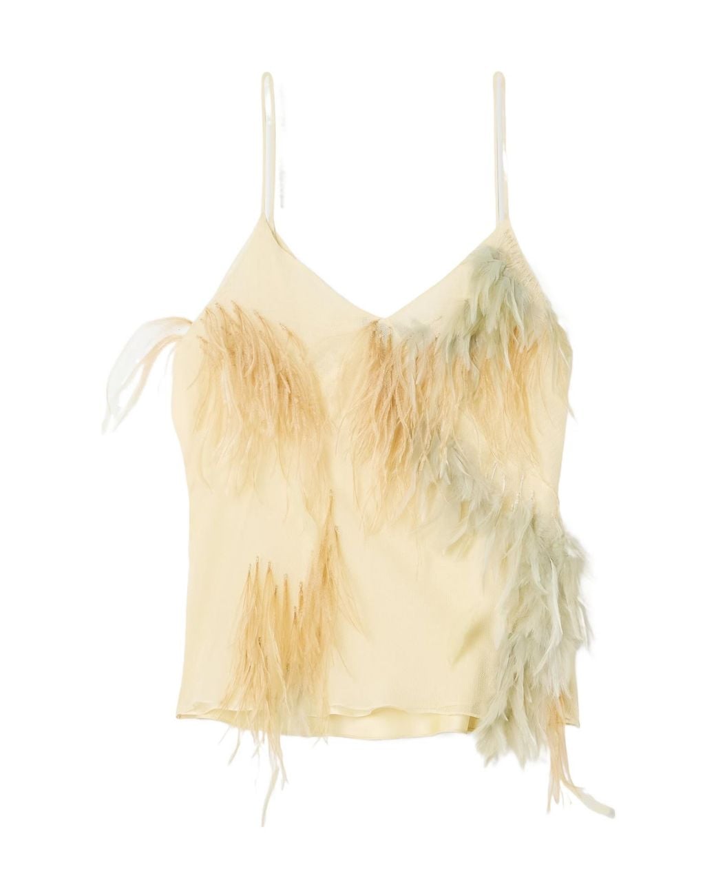 Sharon Wauchob Natural Pale Vneck Camisole With Thin Straps