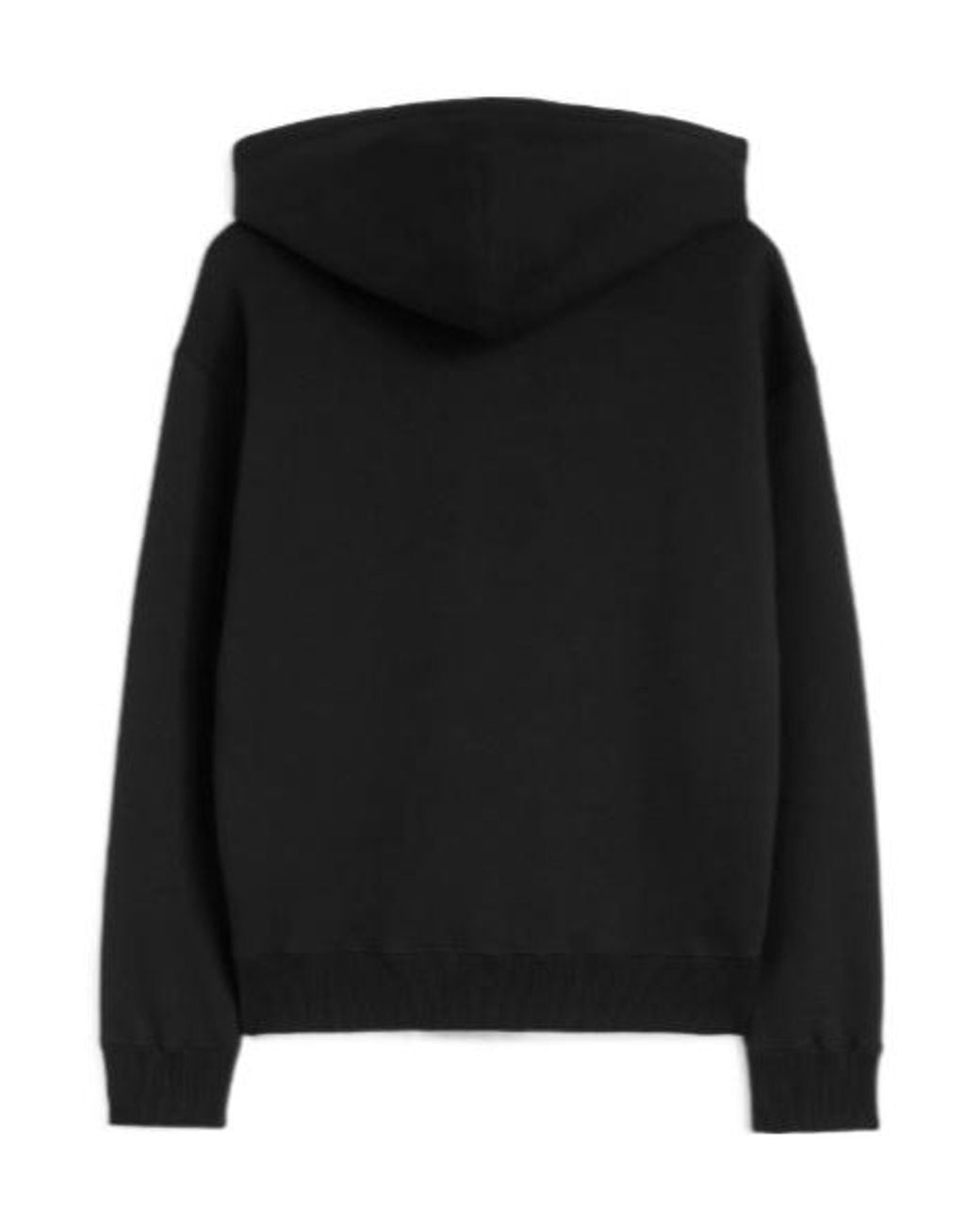 Jil Sander Black Cotton Terry Hooded Sweatshirt