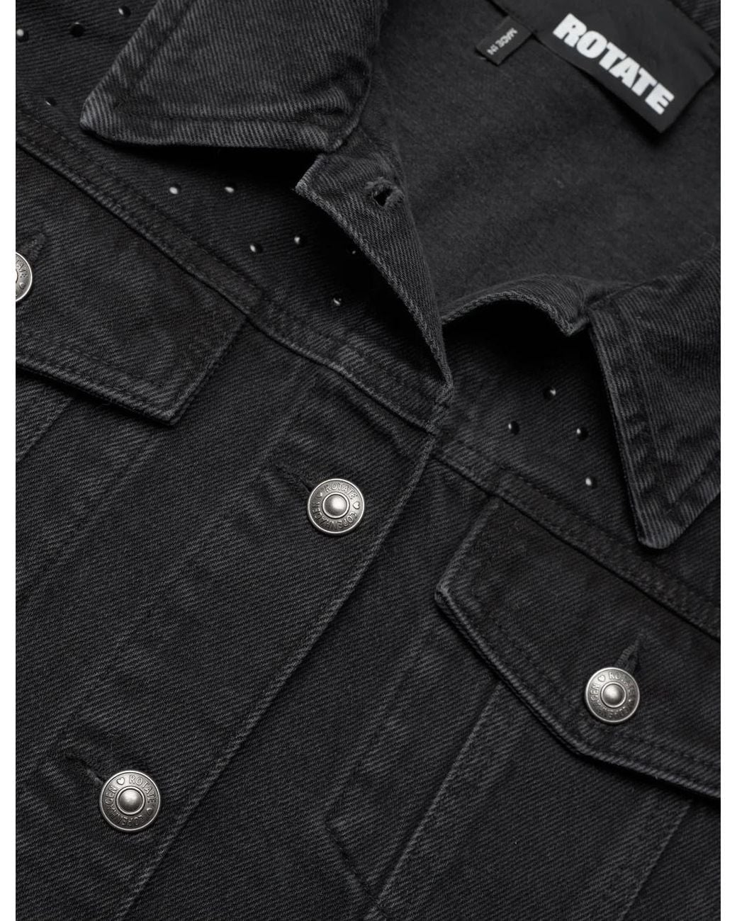 ROTATE BIRGER CHRISTENSEN Black Denim Oversized Jacket