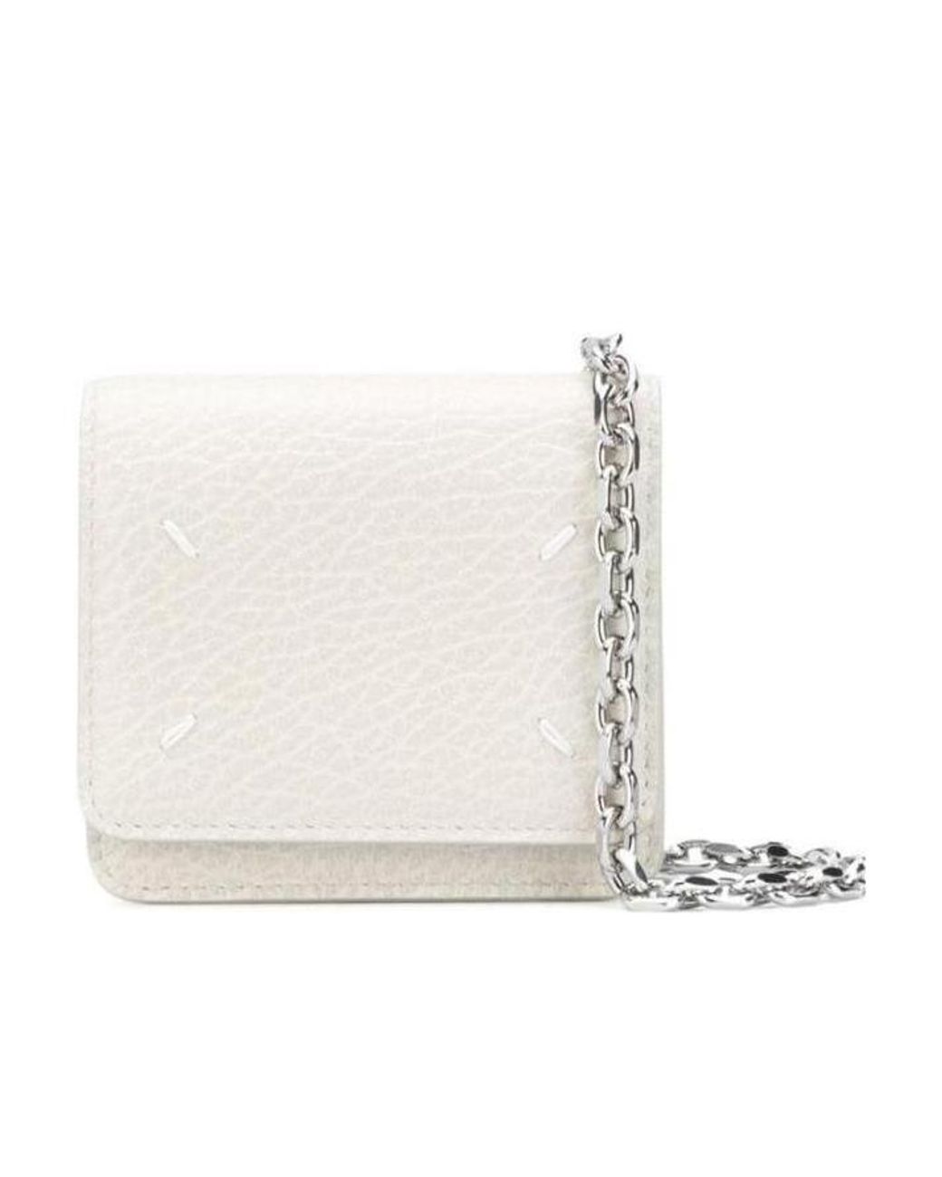 Maison Margiela White Small Chain Wallet