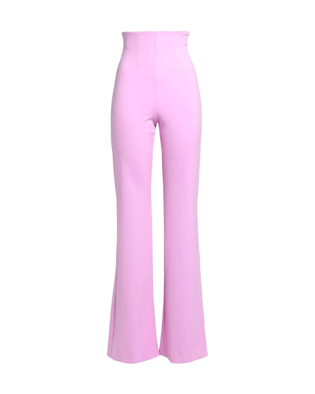 Sportmax Pink Plain Colour Flared Trouser