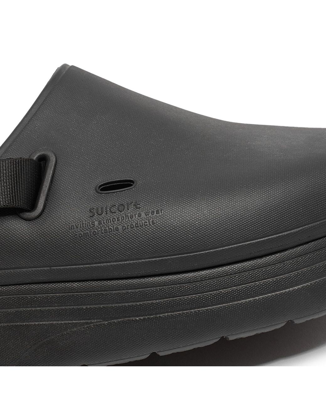 Suicoke Black Round-Toe Slide Sandals for men