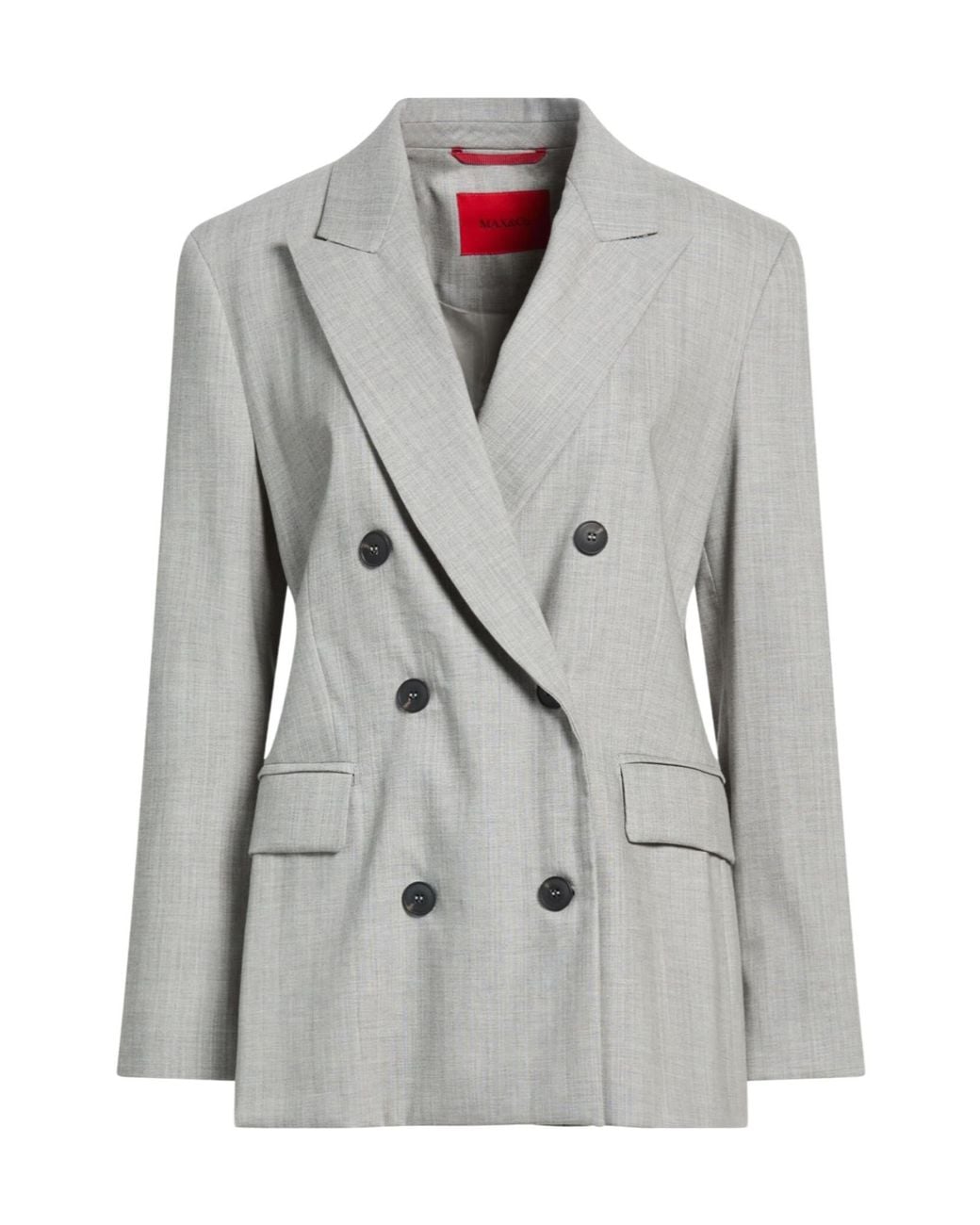 MAX&Co. Gray Minimalist Thin Wool Blazer