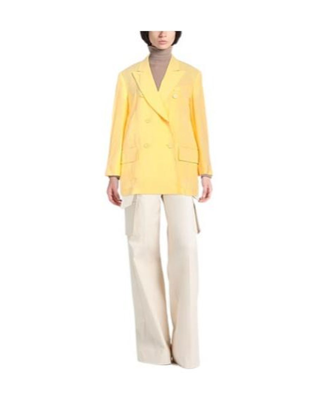 Sportmax Yellow Double- Suit Jacket
