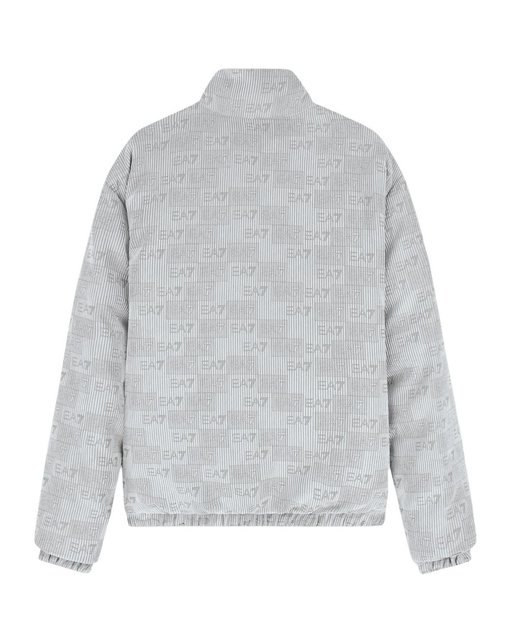 EA7 Gray Reversible Zip-Up Jacket for men