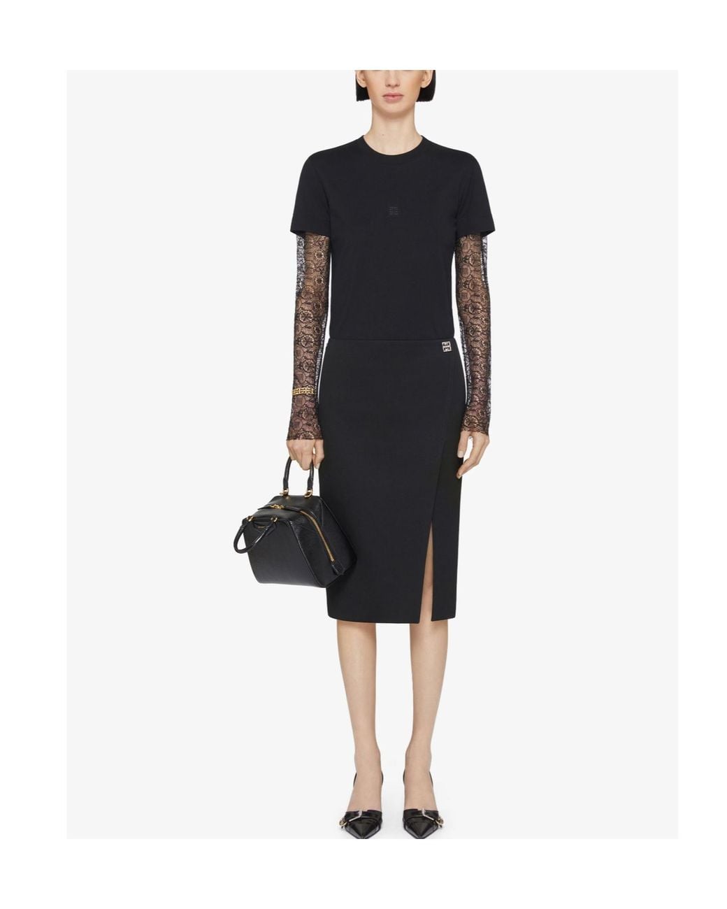 Givenchy Black 4G Plaque Mini Skirt
