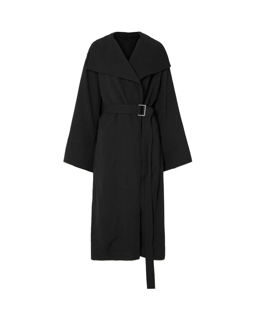 Totême Black Totême Flowing Twill Trench Coat
