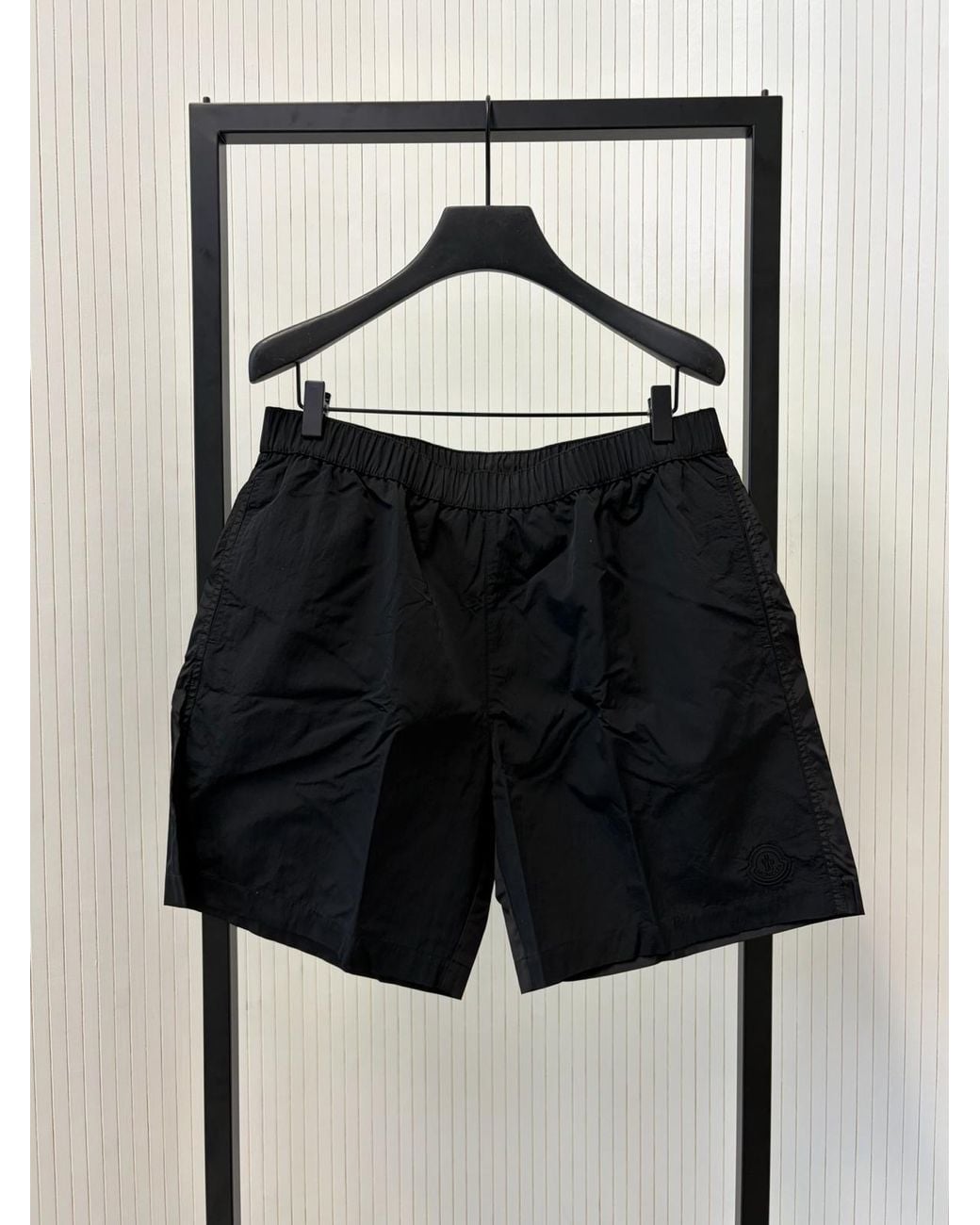 Moncler Gray Elastic Waist Swim Shorts for men