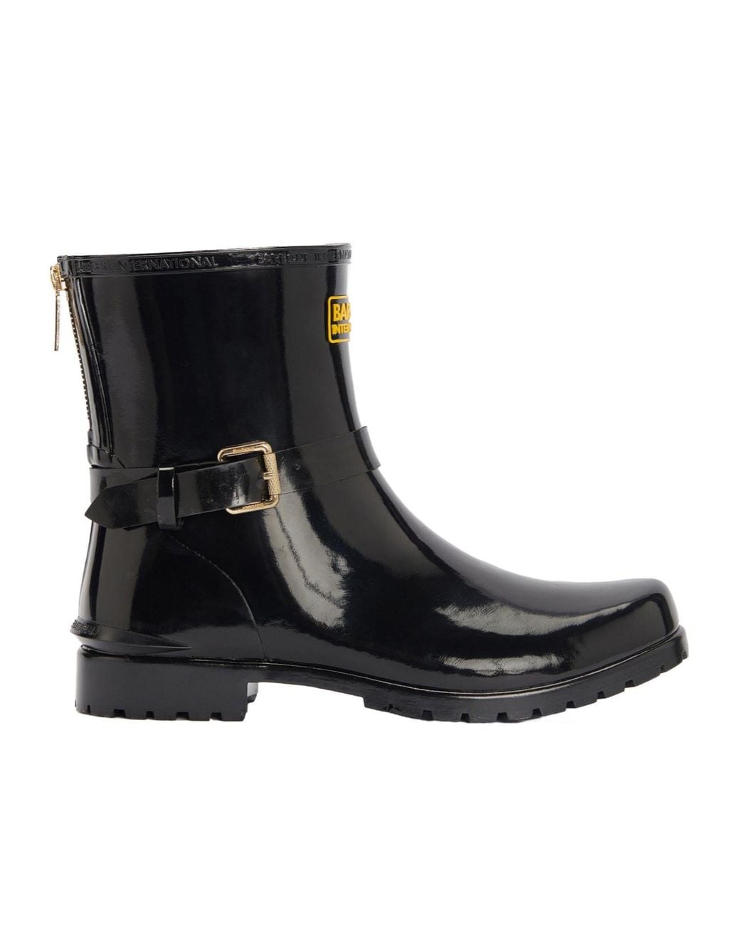 Barbour Black Short Warm Rain Boots