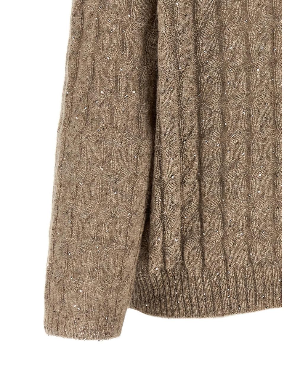 Brunello Cucinelli Brown Long Sleeve Sweater