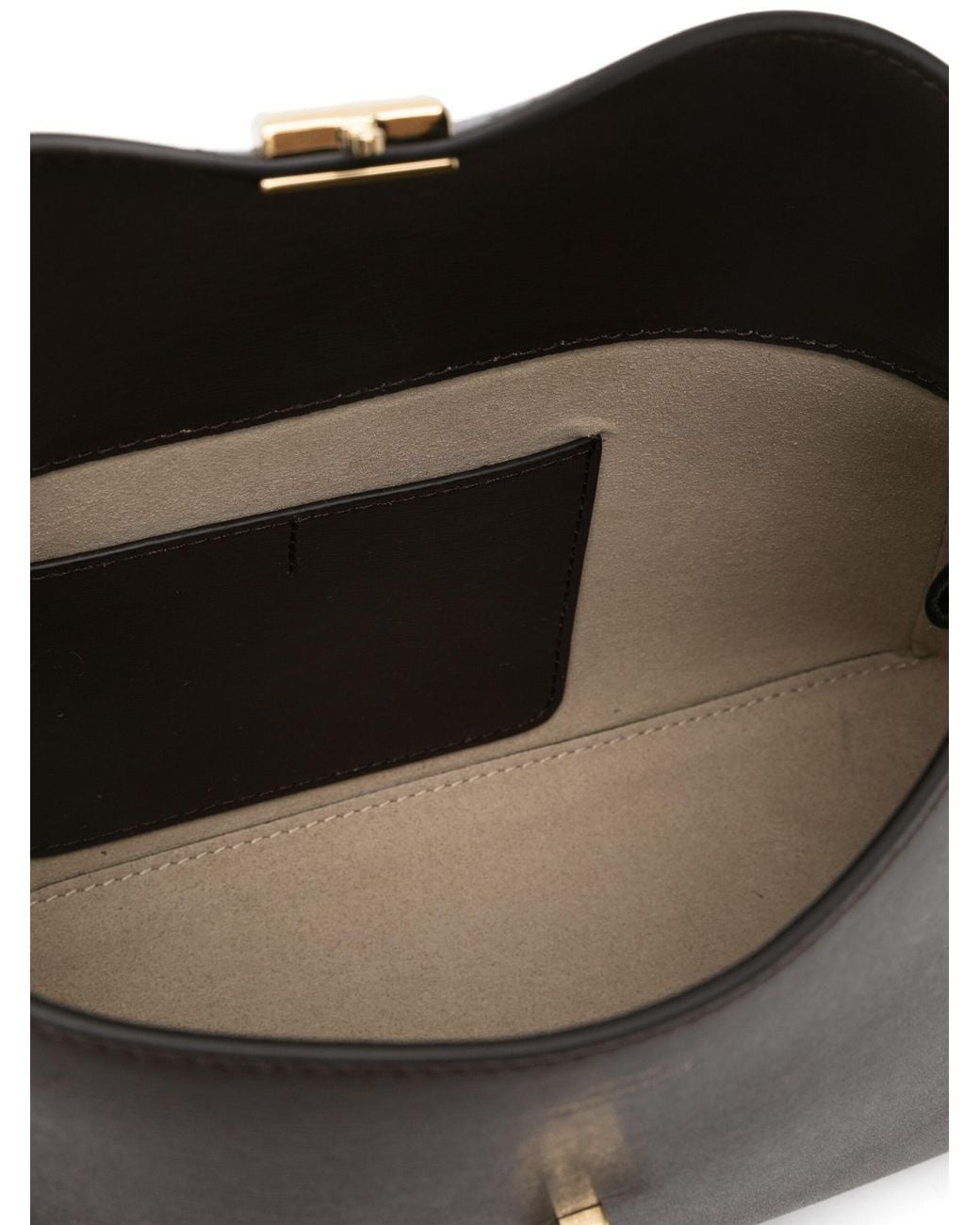 Totême  Black T-Lock Leather Clutch