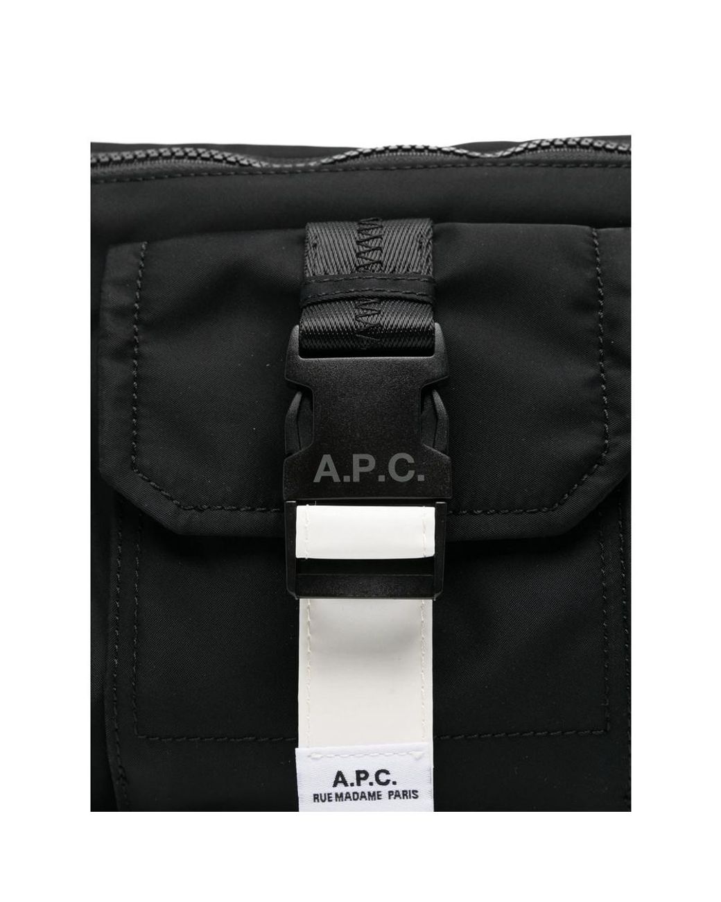 A.P.C. Black Treck Zipped Shoulder Bag for men