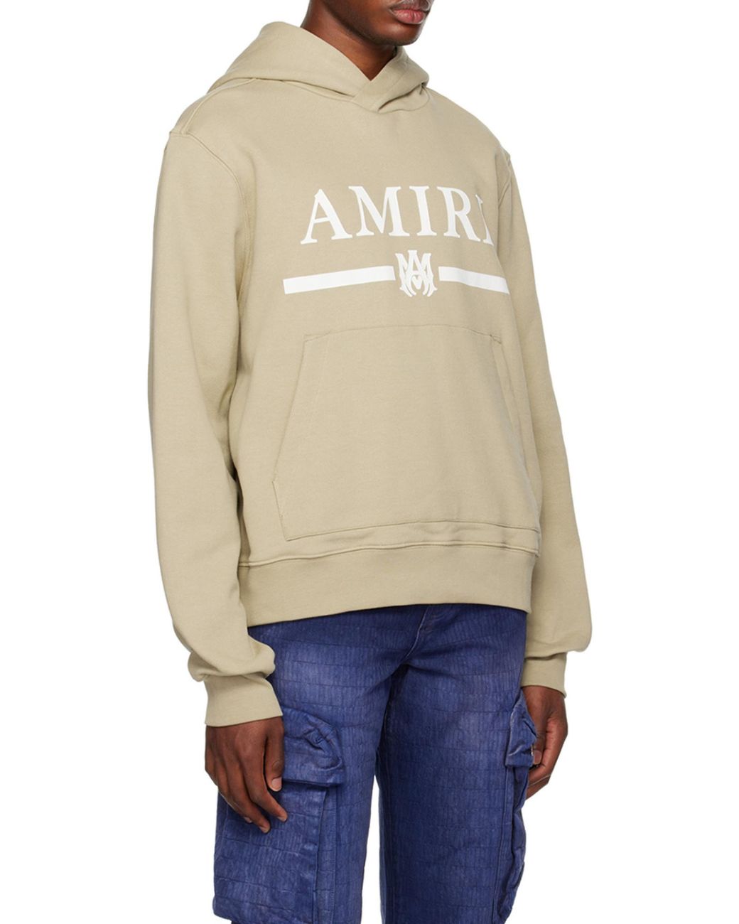 Amiri Natural M.A. Bar Logo-Print Cotton Hoodie for men