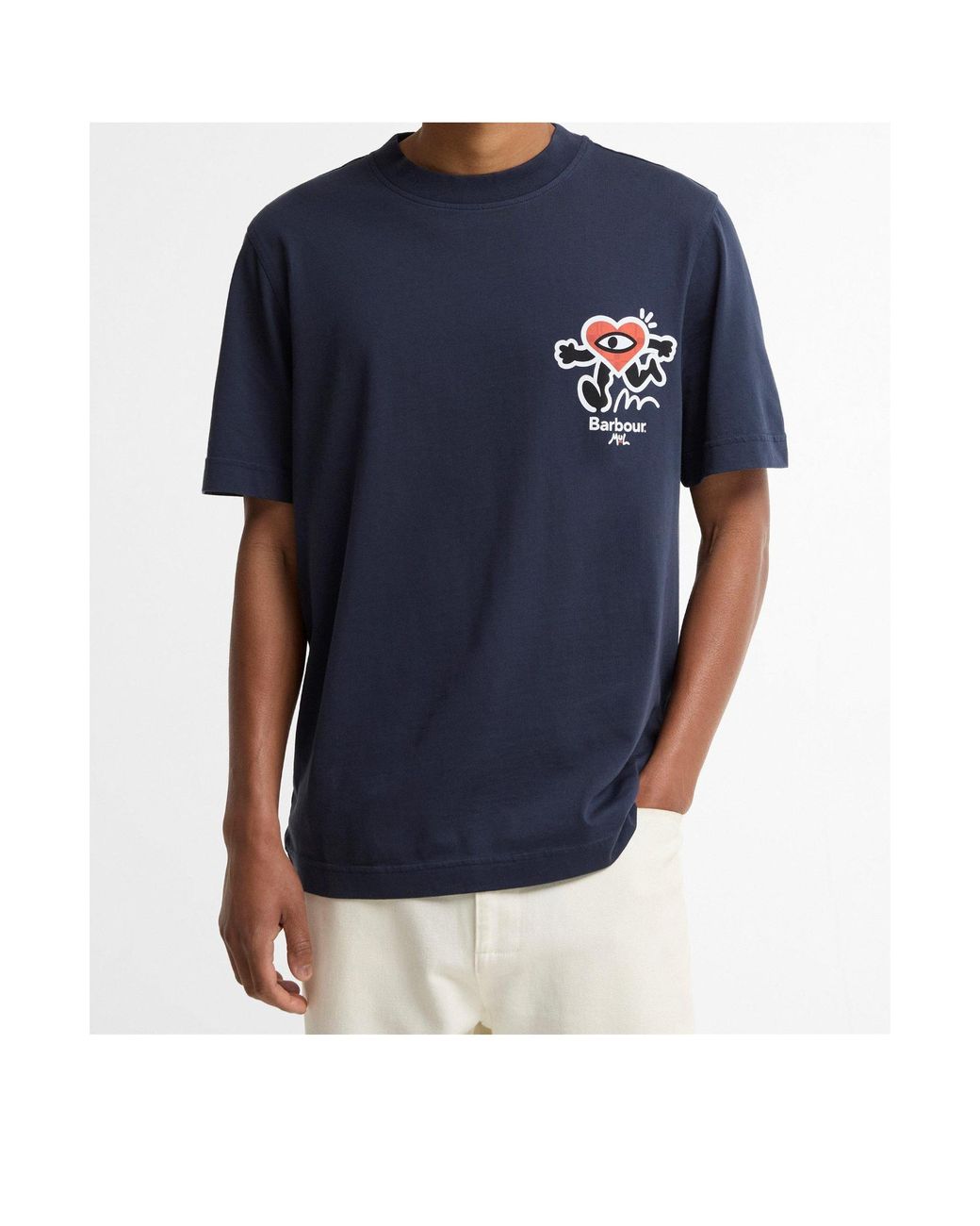 Barbour Blue Printed T-Shirt for men