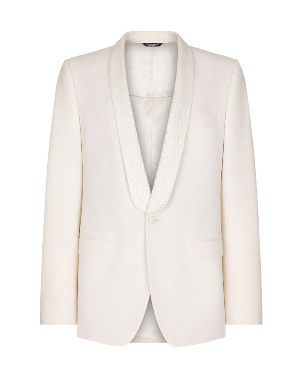 Dolce & Gabbana White Single-Breasted Sicilia Fit Jacket for men