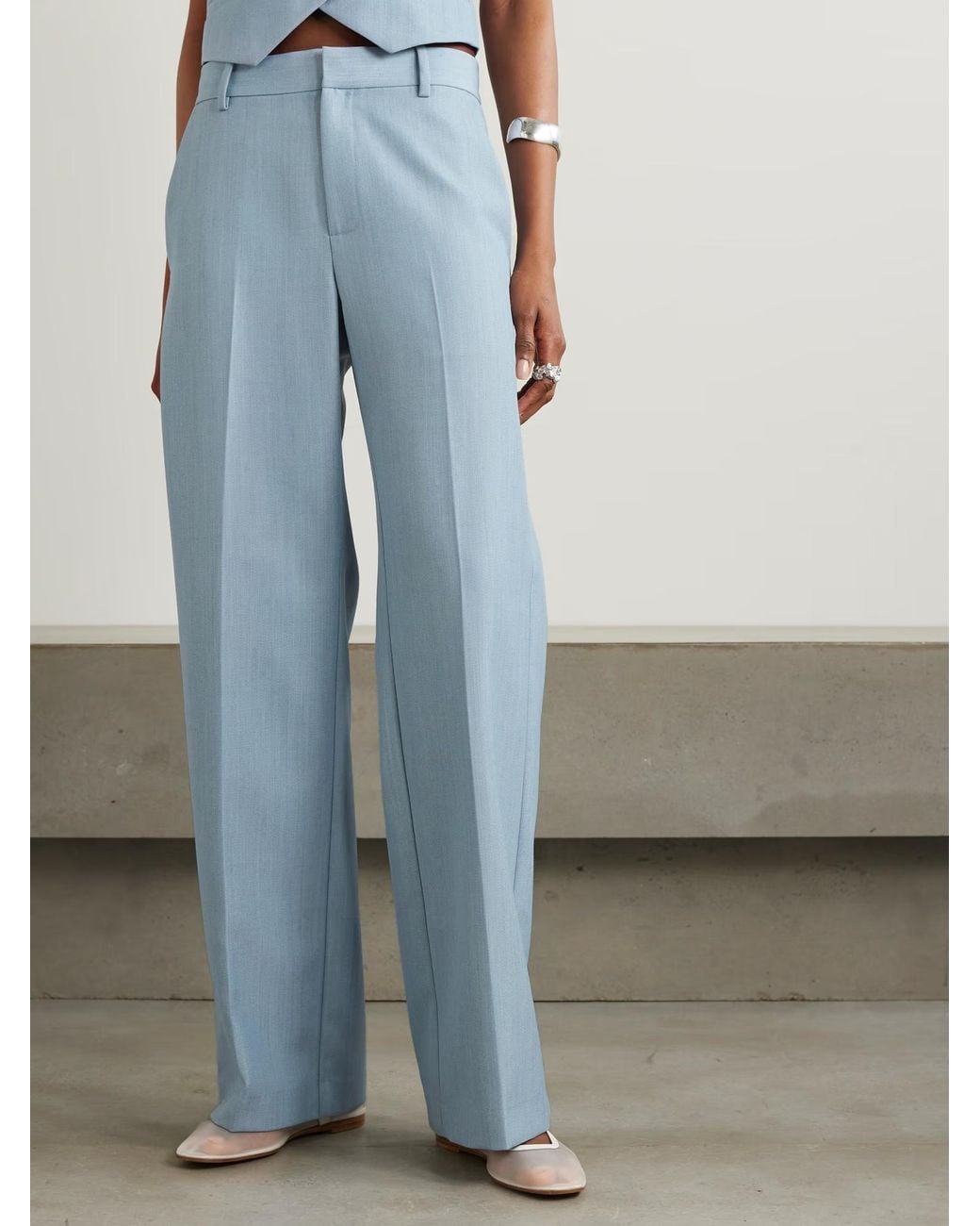 St. Agni Blue Wide Leg Casual Pants