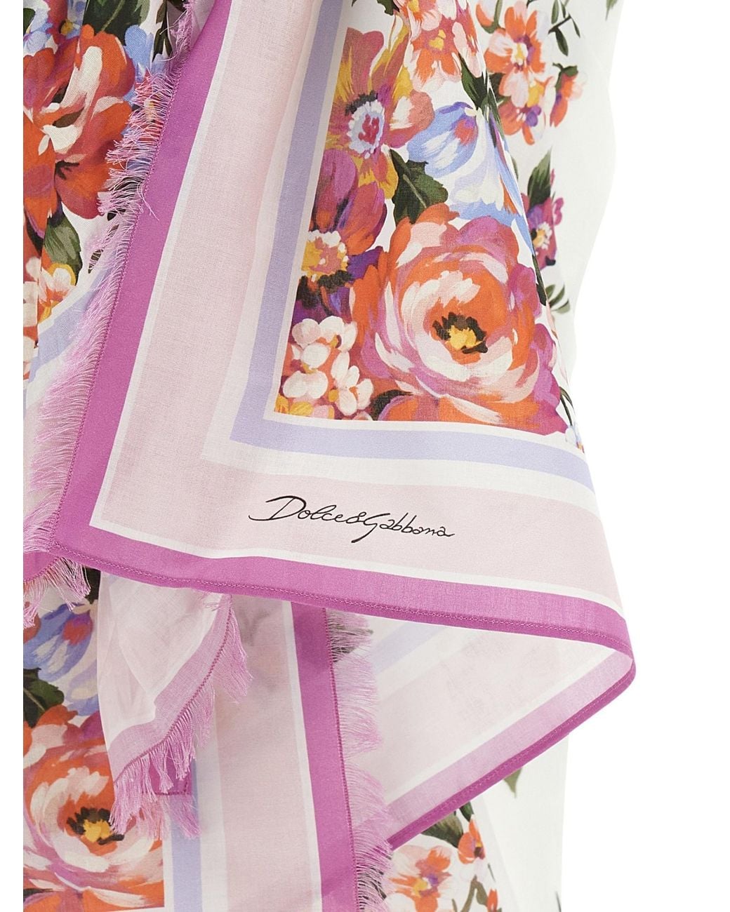 Dolce & Gabbana White Bouquet Sarong Skirt