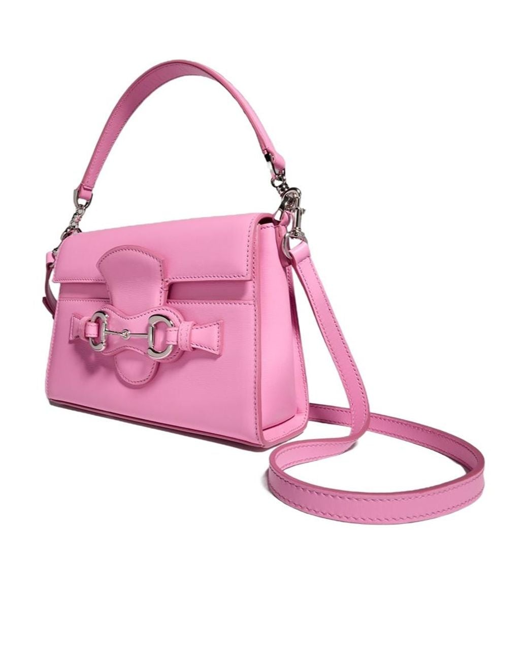 Gucci Pink Horsebit Duomo Small Top Handle Bag