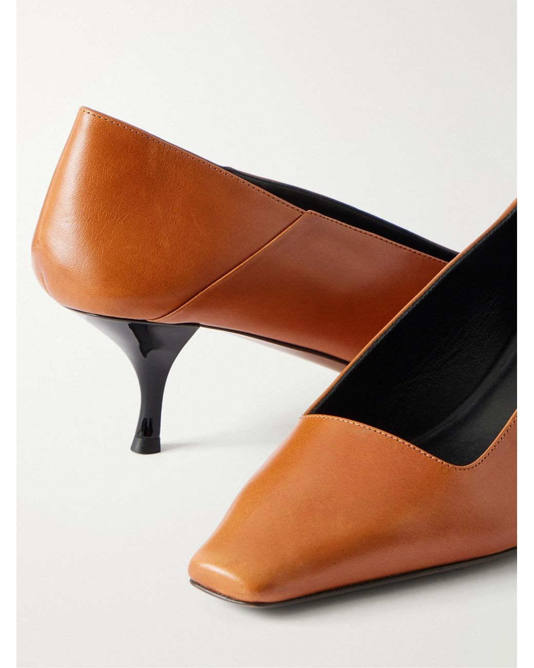 Neous Brown Tasha Leather Pumps