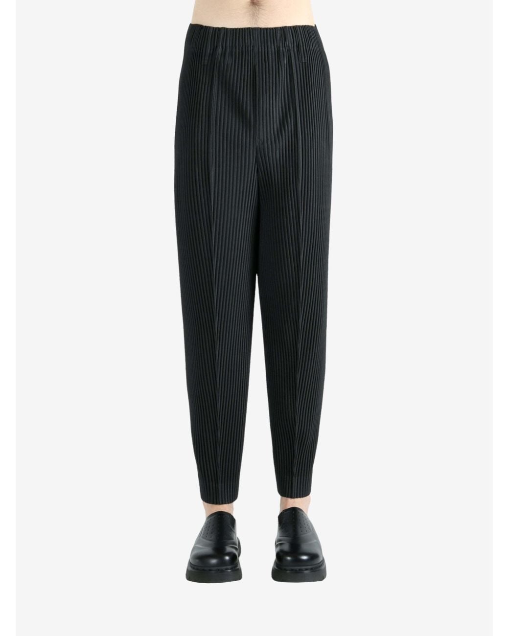 Homme Plissé Issey Miyake Black Homme Plissé Issey Miyake Compleat Trousers for men