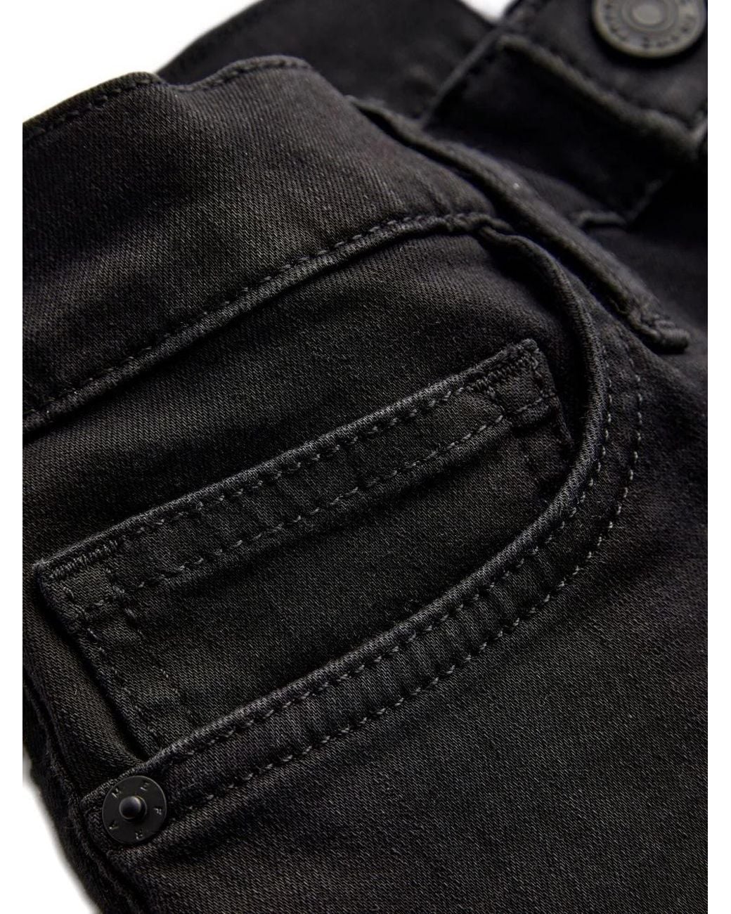 FRAME Black Frayed-Hem Jeans