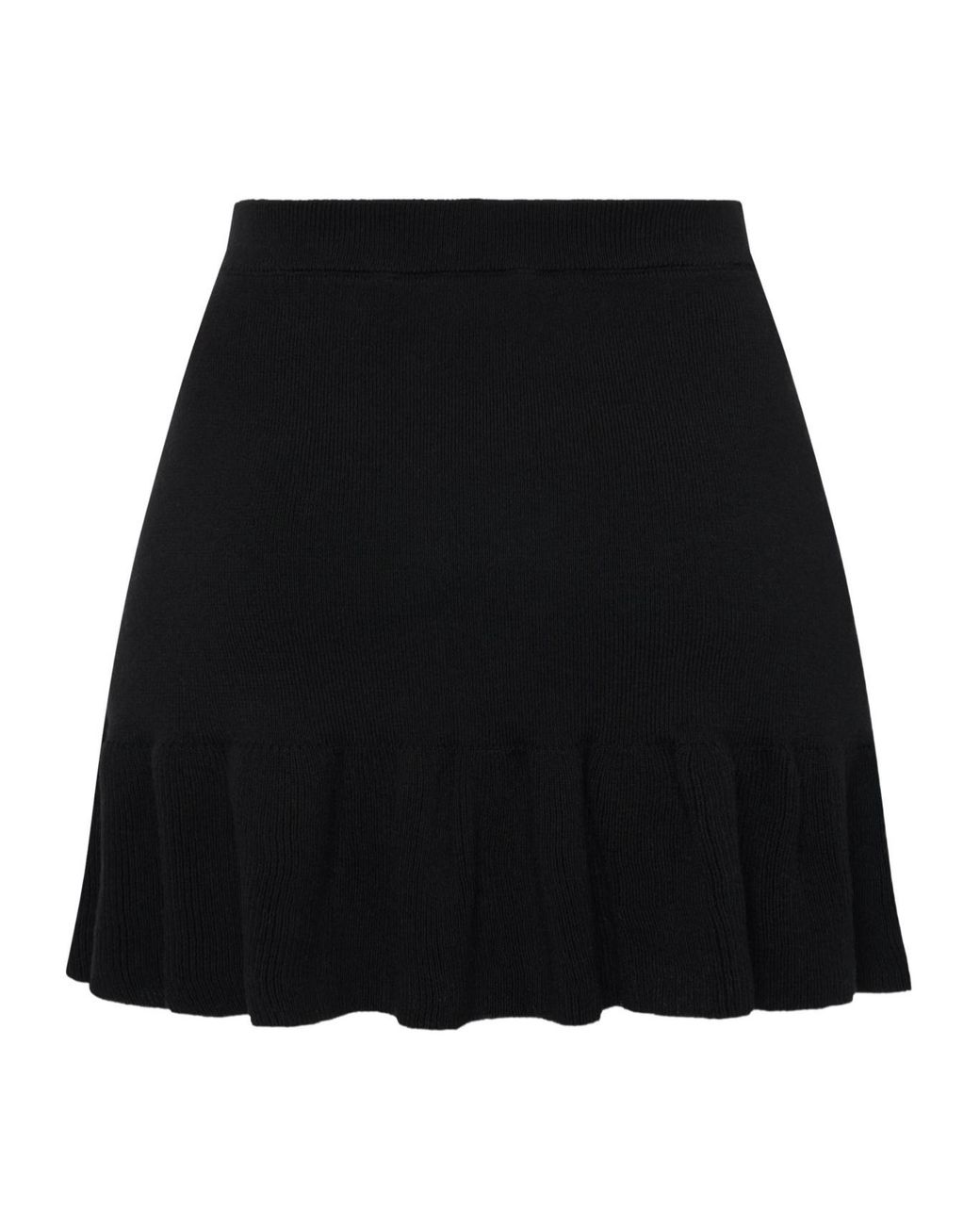 Alessandra Rich Black Flared Mini Skirt