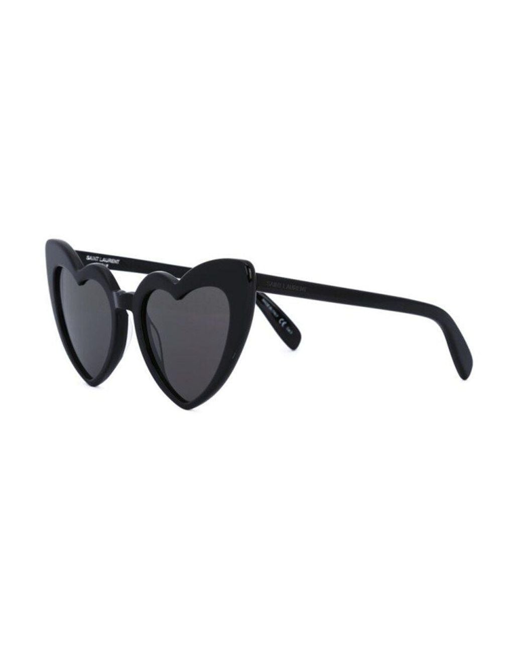 Saint Laurent Multicolor Eyewear Loulou Heart-Shape Frame Sunglasses
