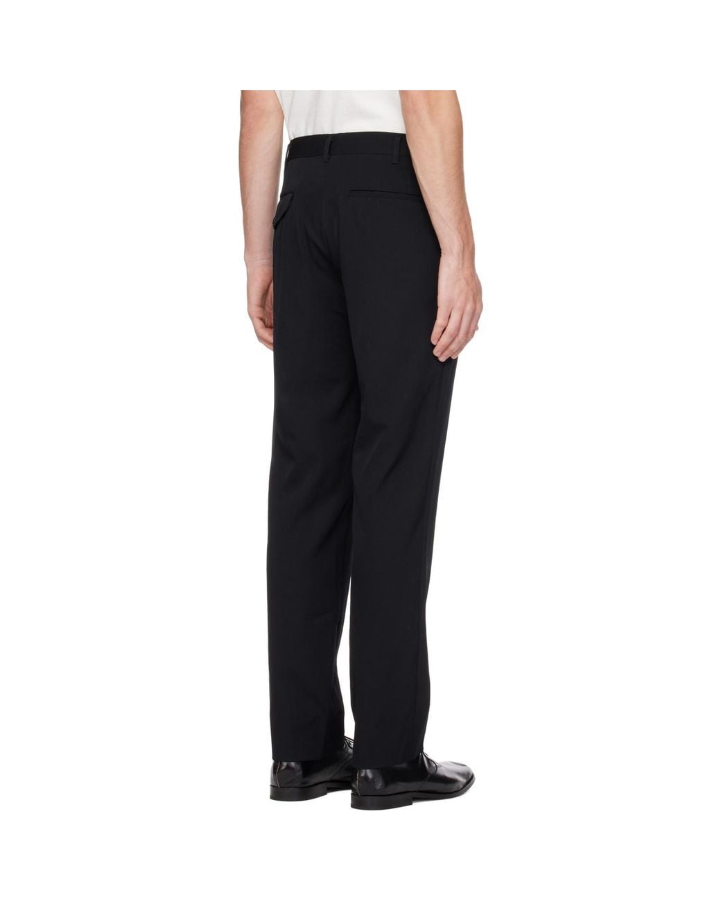 Comme des Garçons Black Casual Trousers With Belt Loops for men