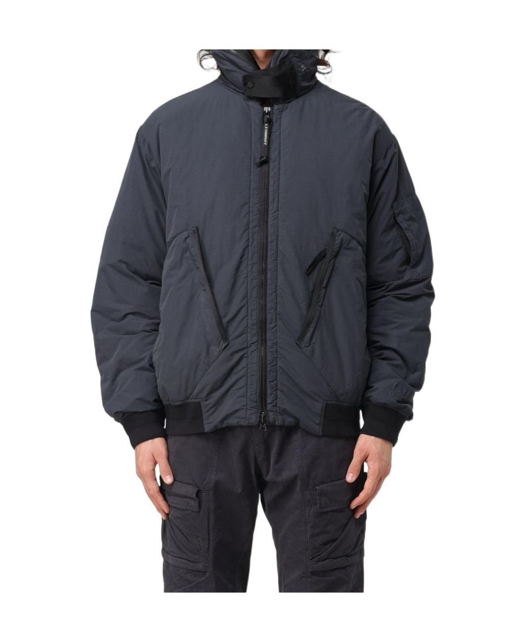 C P Company Blue Long-Sleeve Casual Jacket for men