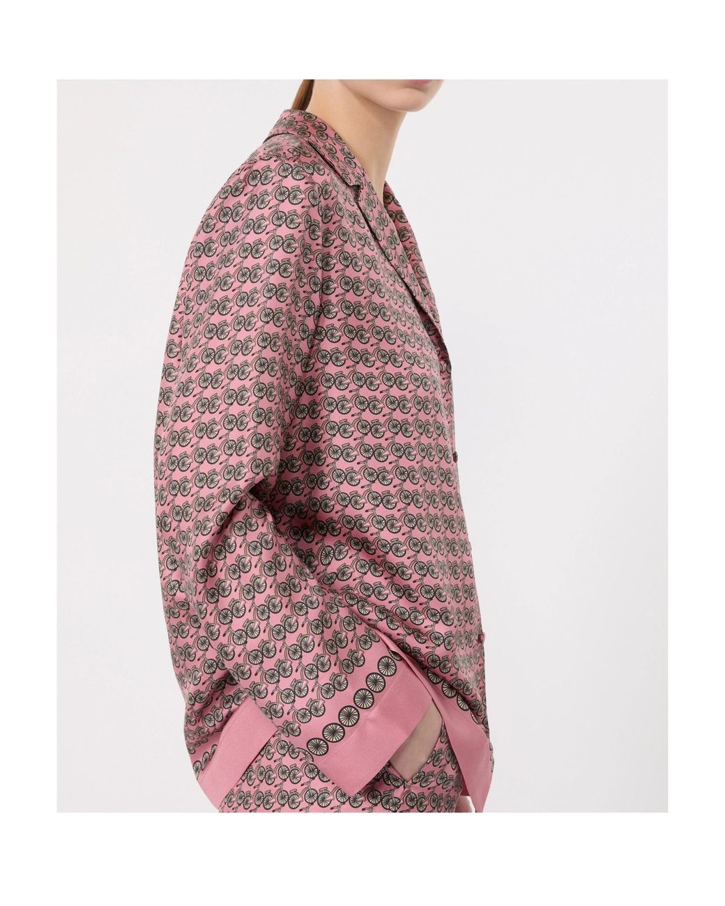 Max Mara Pink 'S Stmmambo Printed Fluid Shirt