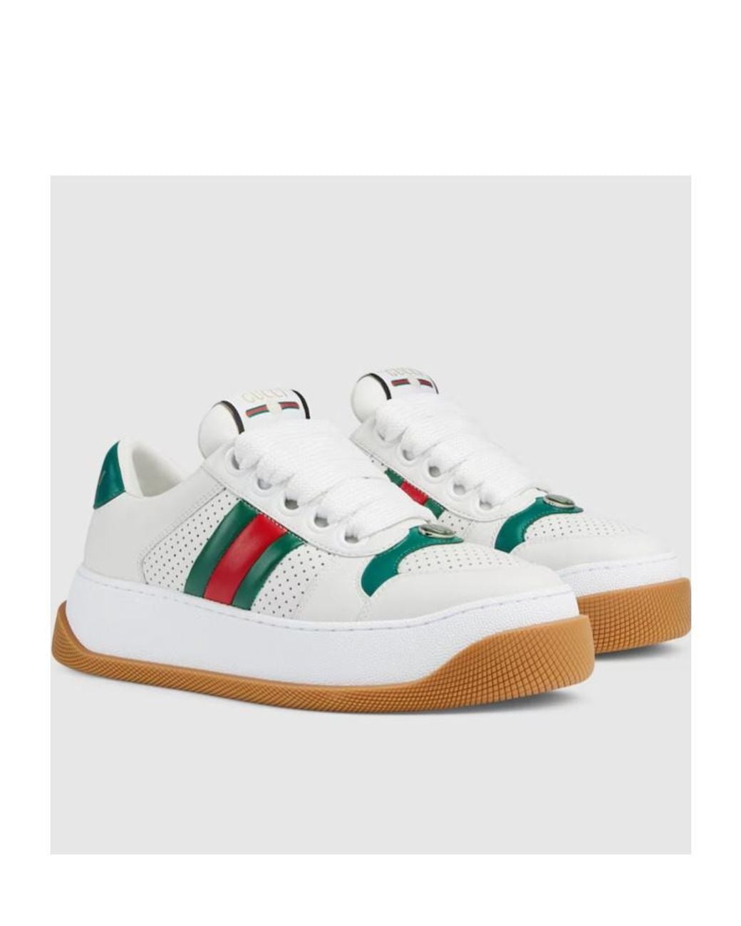 Gucci Blue Web Detailed Screener Sneakers