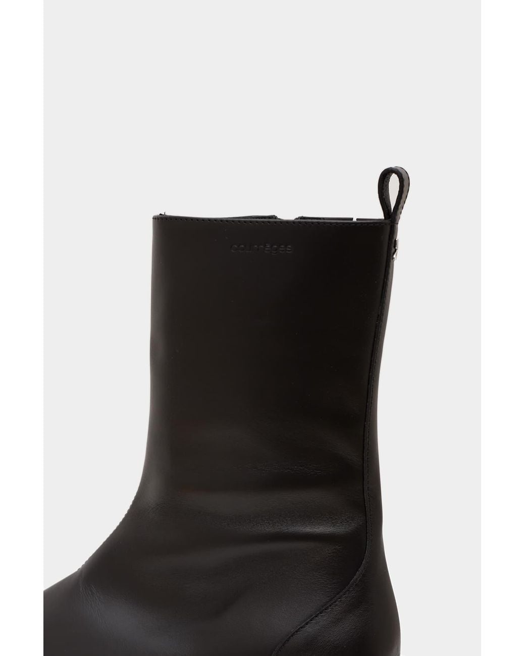 Courreges Black Stretch Leather Boots for men