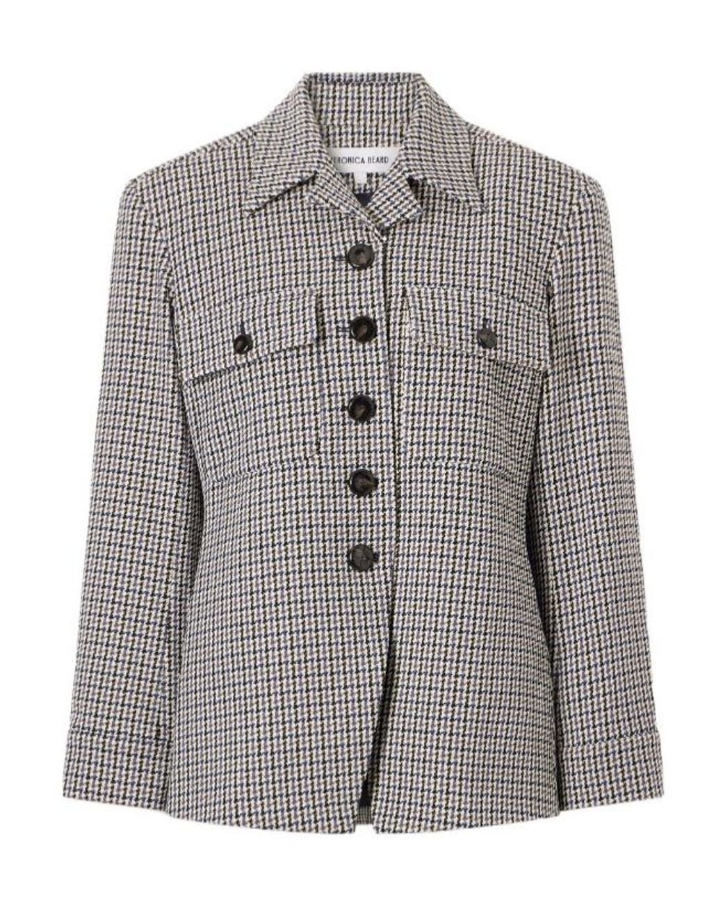 Veronica Beard Gray Tailored Twill Jacket