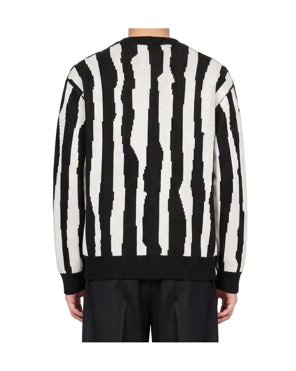 Undercover Black Long-Sleeved Knit Top for men