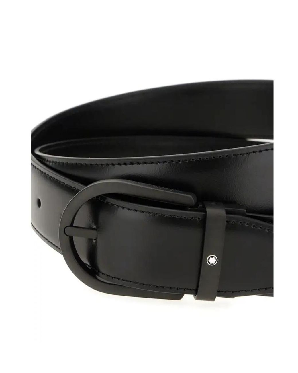 Montblanc White Buckle Detailed Reversible Belt for men