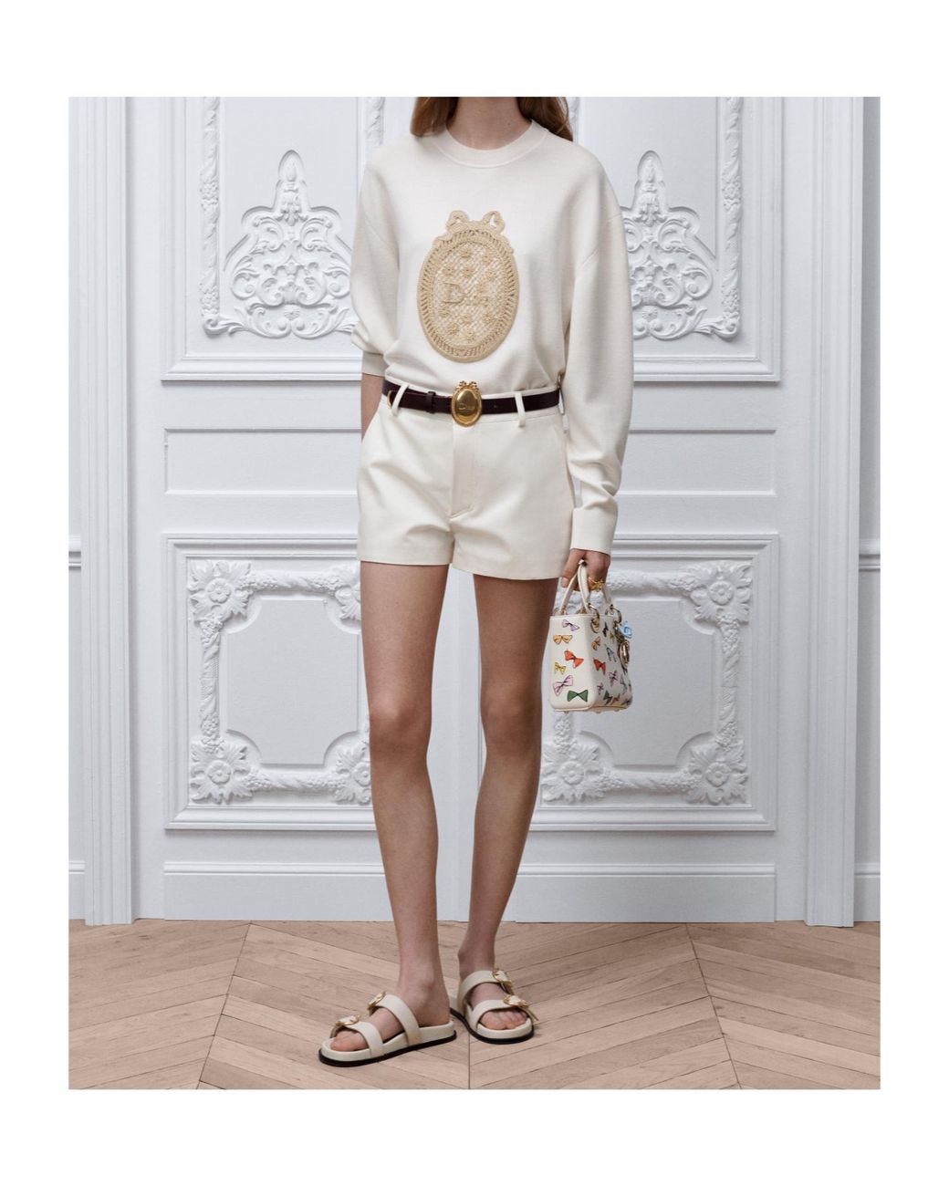 Dior White Iviera Médaillon Sweater