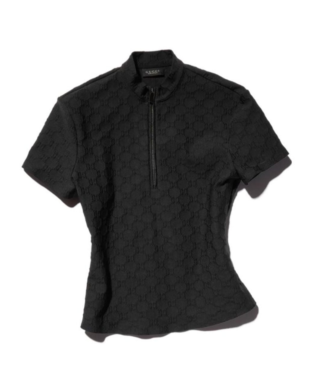 Gucci Black Gg Jersey Jacquard T-Shirt